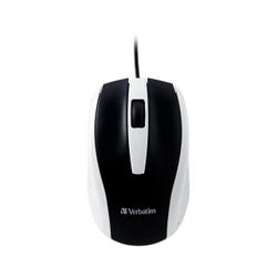 Verbatim Corded Notebook Optical Mouse, White 2136015