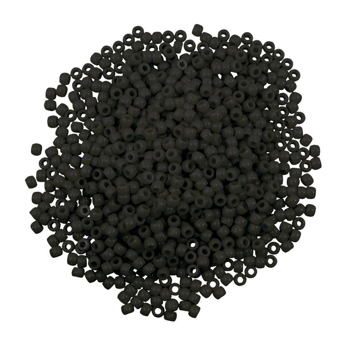 Creativity Street Plastic Pony Beads, Black, Pack of 1000
