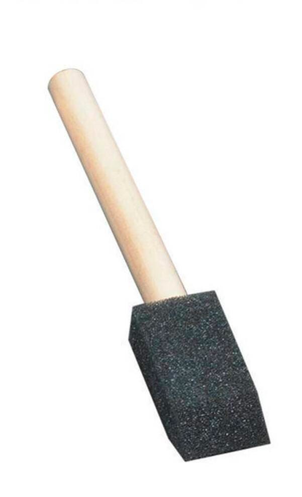 School Smart Wedge Foam Paint Brushes, 1 Inch, Pack of 10 085667