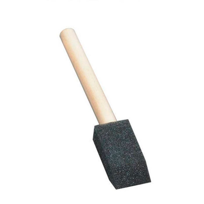 School Smart Wedge Foam Paint Brushes, 1 Inch, Pack of 10