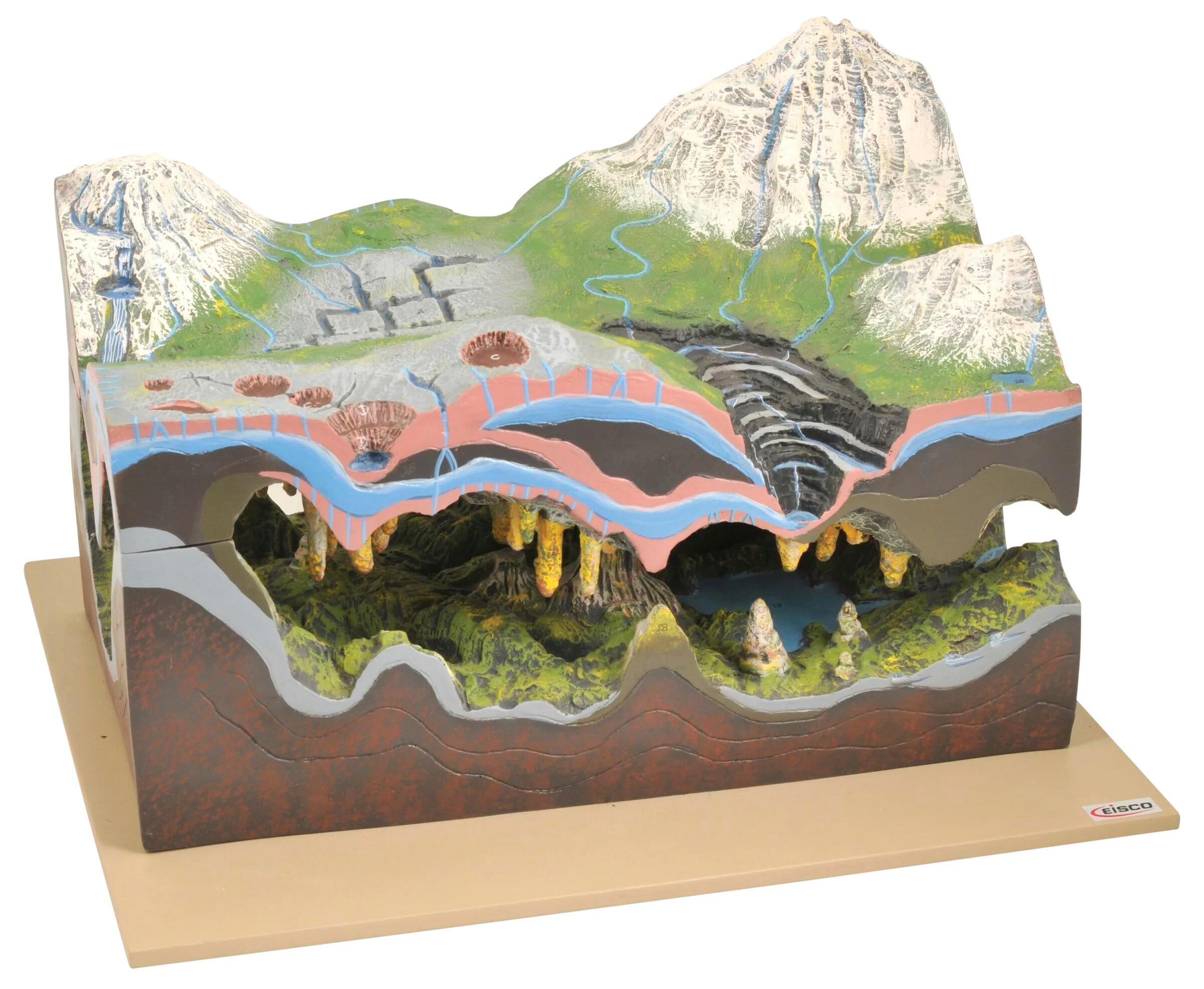 Image for Eisco Labs Karst, Caves and Water Action Landform Model, 2 Pieces from School Specialty