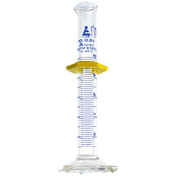 Eisco Labs Graduated Cylinder, Borosilicate Glass, 10mL