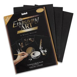 Royal Brush Gold Engraving Art Boards, 8 x 10 Inches, Set of 36