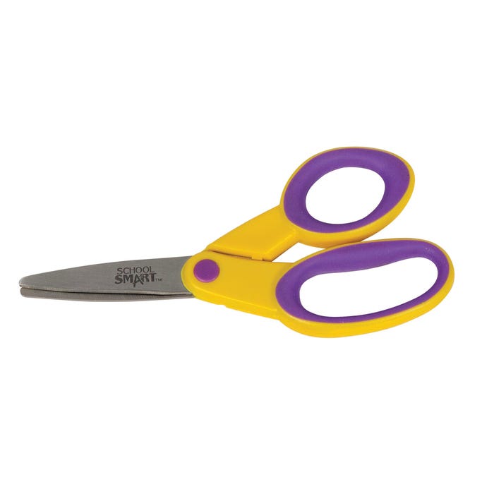 School Smart Pointed Tip Kids Scissors, Left Handed, 5 Inches