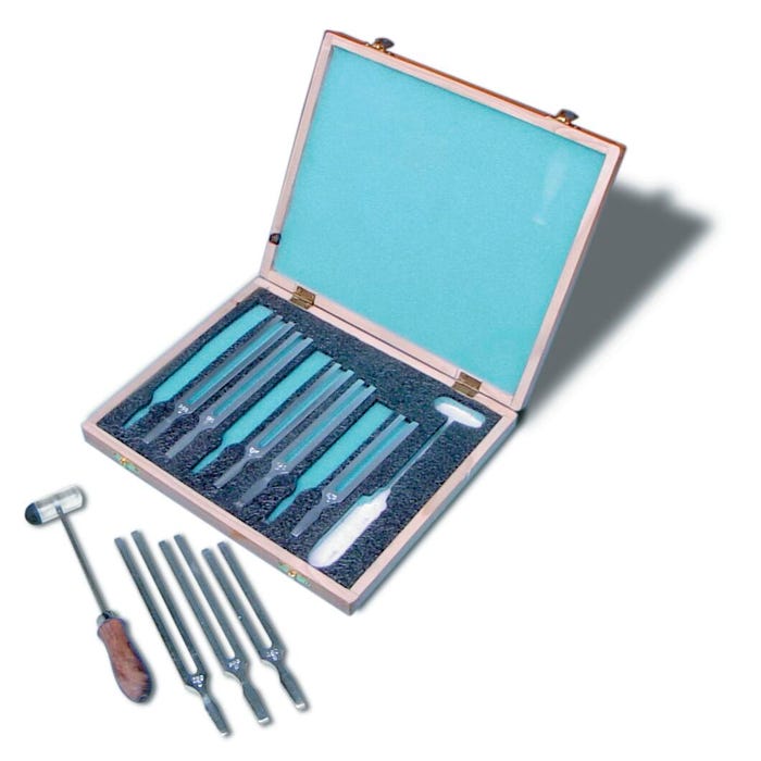 Frey Scientific Economy Tuning Fork Set with Mallet, Set of 8