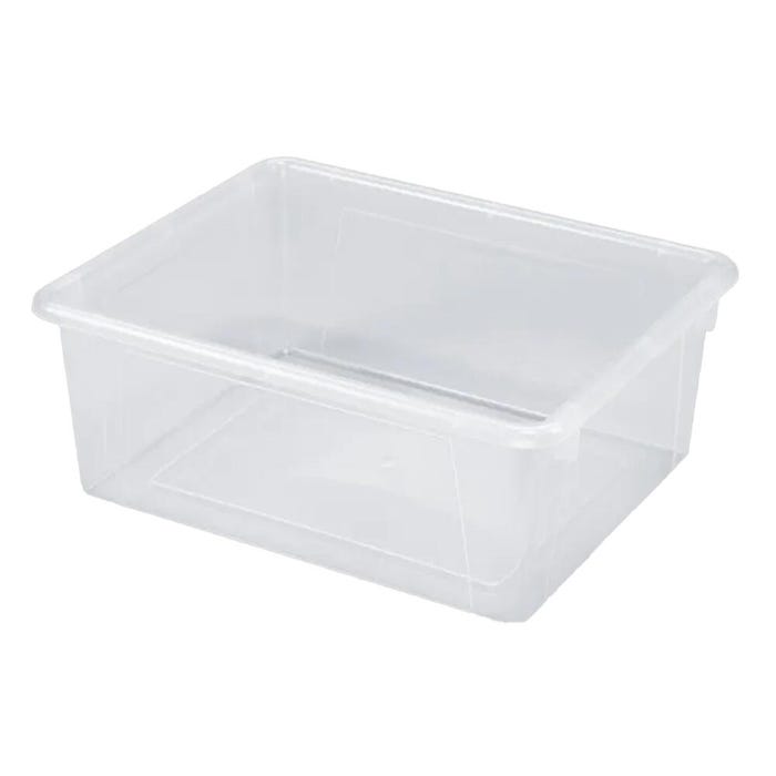 School Smart Deep Storage Bin, 10-3/4 x 13-3/8 x 5-1/4 Inches, Translucent