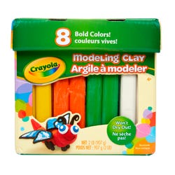 Crayola Modeling Clay, 1/4 Pound Packs, Assorted Bold Colors, Set of 8 1536188