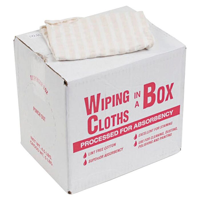 Verbatim Generic Multi-Purpose Wiping Cloth, Assorted Size, Cotton, White/Red