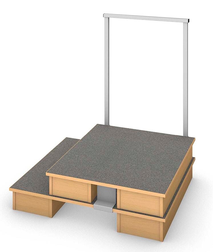 Fleetwood Harmony Conductor Podium, 43 x 38 x 48 Inches, Fusion Maple, Item Number 2000056