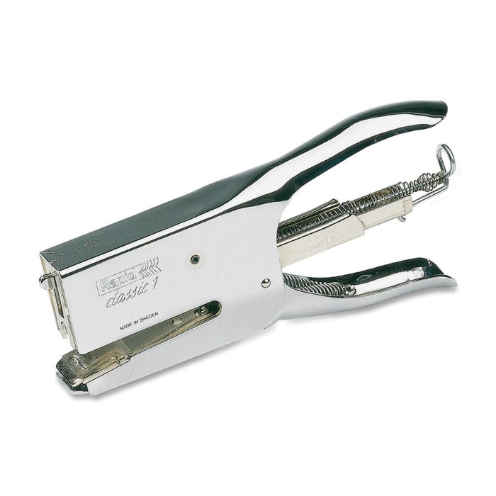 Esselte Rapid 1 Plier Stapler, 50 Sheets, Chrome