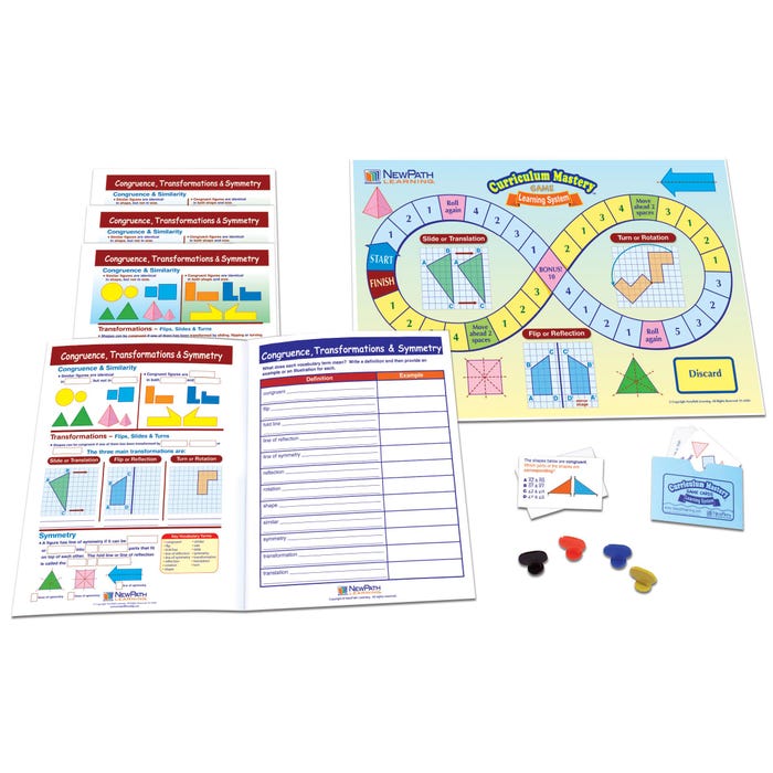 NewPath Learning Congruence, Transformations and Symmetry Learning Center Game, Grade 3 to 5