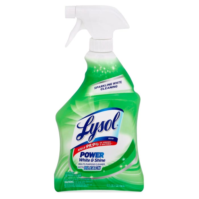 Lysol Disinfectant All Purpose Cleaner with Bleach, 32 Ounces, Pack of 12
