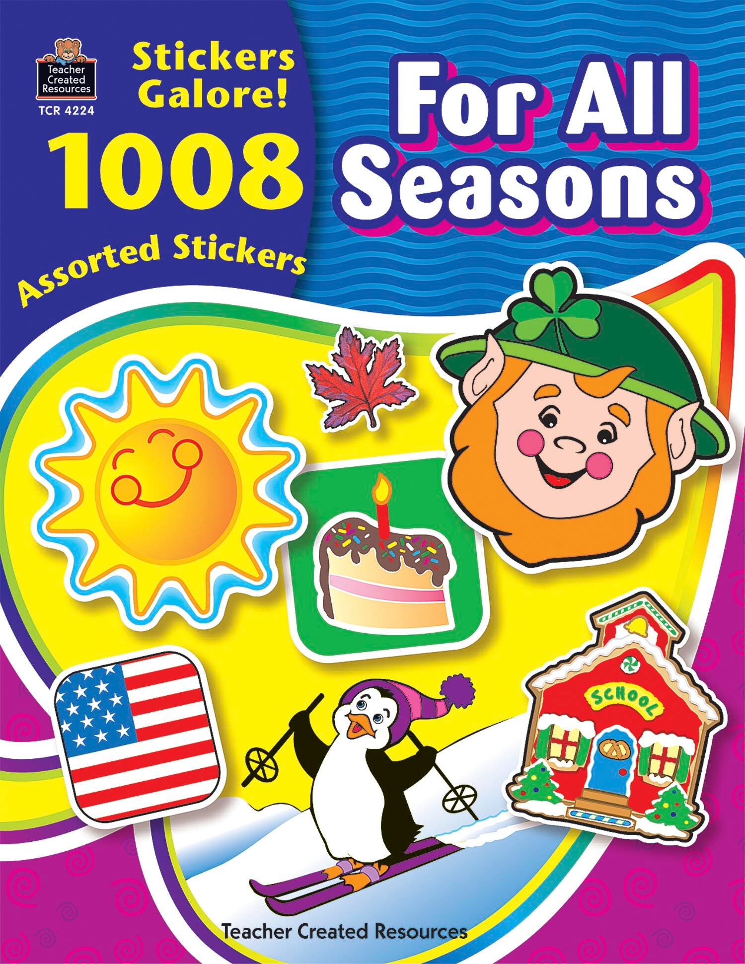 Teacher Created Resources For All Seasons Sticker Book, Pre-K to Grade 8, Pack of 1008 1535833