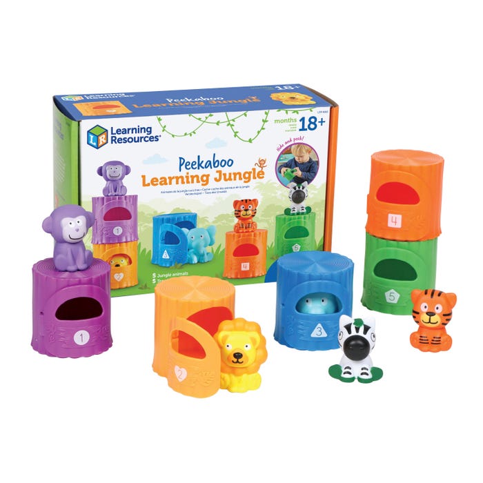 Learning Resources Peekaboo Learning Jungle, 10 Pieces