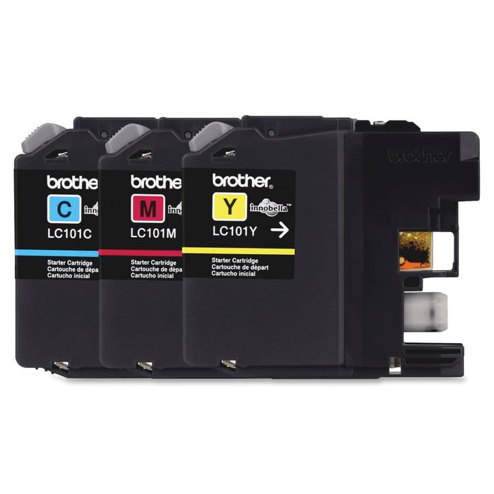 Brother Ink Toner Cartridge, LC1013PKS, Tri-Color, Pack of 3