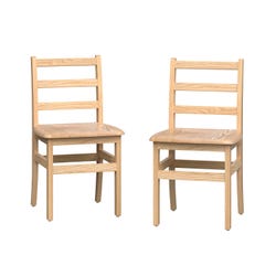 Foundations Little Scholars Ladderback Chairs, 16-Inch Seat, Set of 2, Item Number 2095346