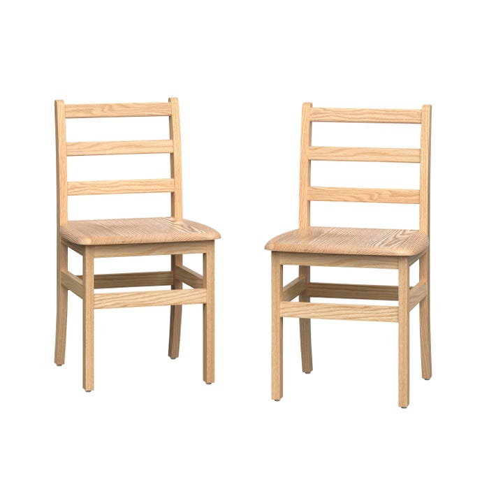 Foundations Little Scholars Ladderback Chairs, 16-Inch Seat, Set of 2