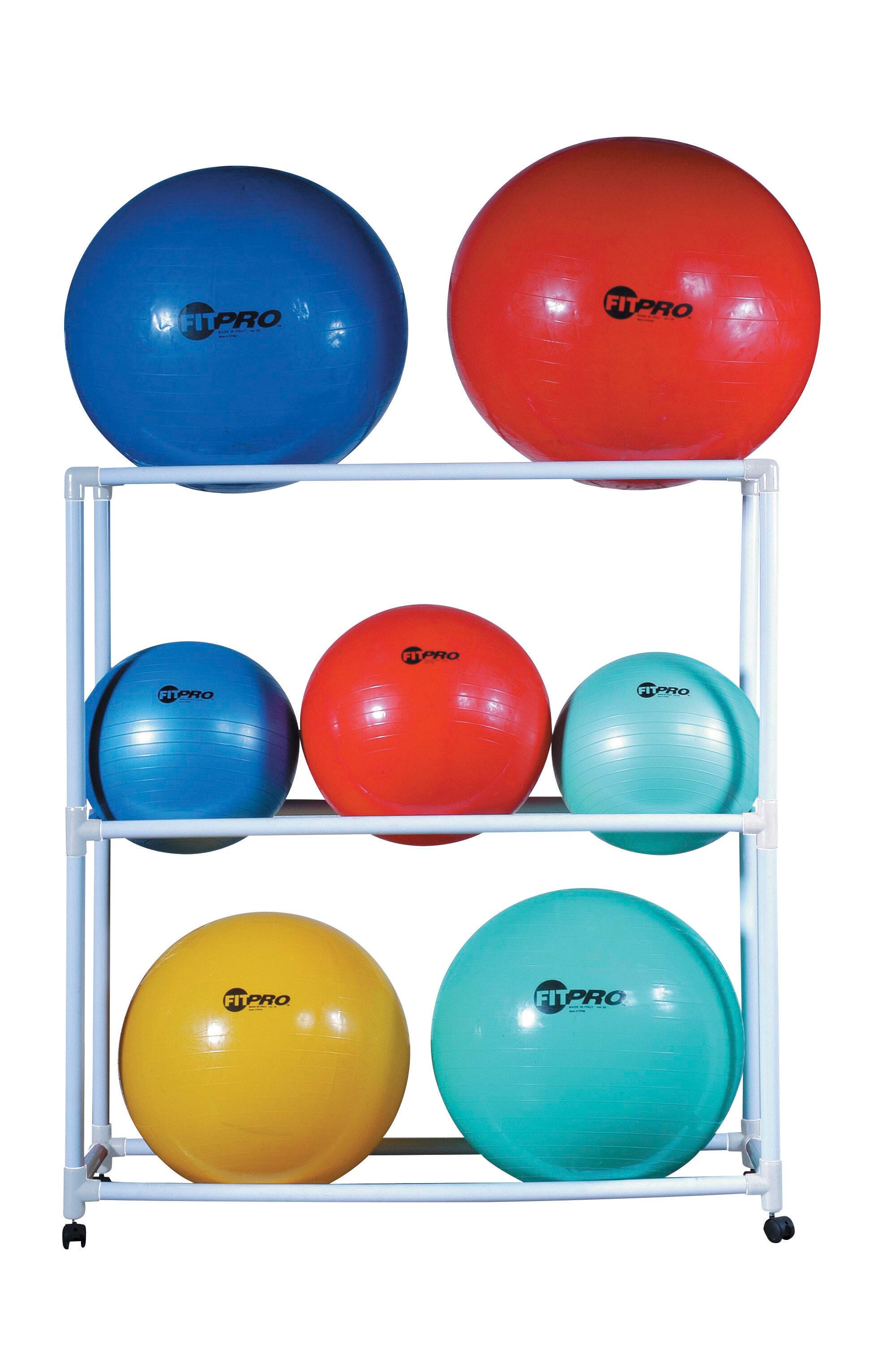 Champion Sports Ball Storage Cart, 62 x 18-1/2 x 67 Inches, Holds 9 Fitness Balls 1507360