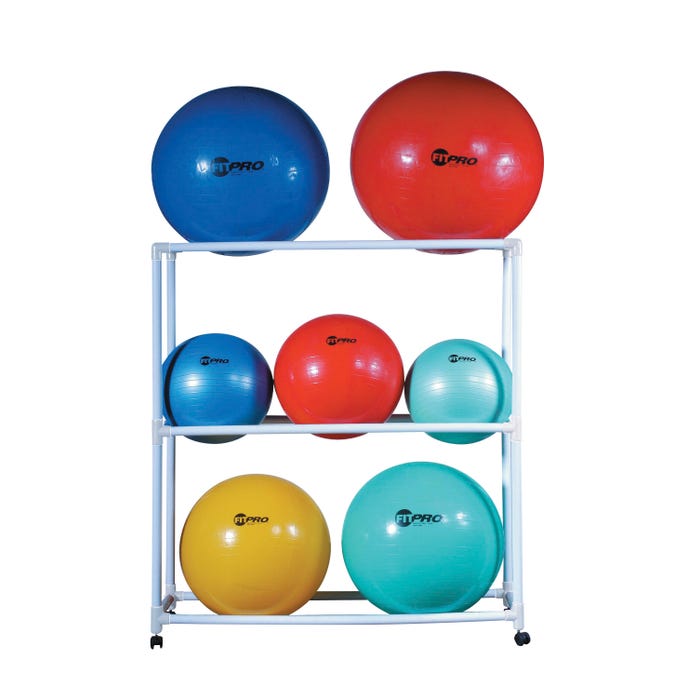 Champion Sports ABS Fitness Ball Storage Cart, 62 x 19 x 67 Inches