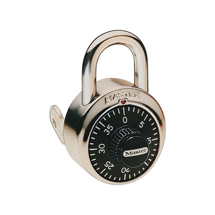 Master Lock Key Controlled Combination Padlock 1525, Black Dial