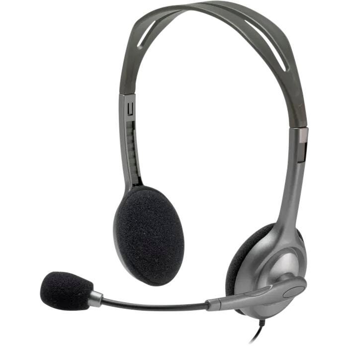 Logitech H111 On-Ear Headset, 3.5mm, Black 2119289