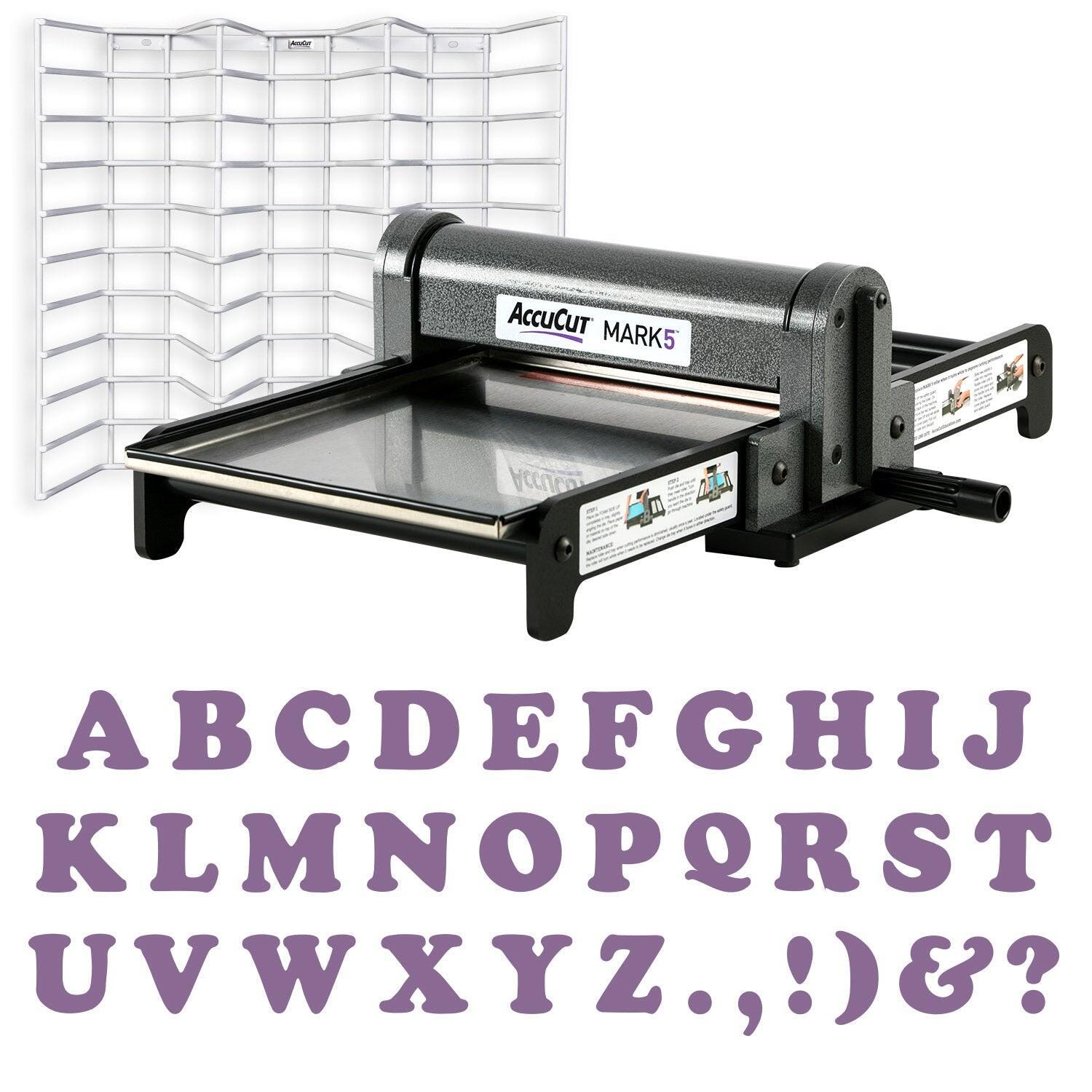 AccuCut Mark 5 Alphabet Starter Set, Carefree, 4 Inch Dies 2216313