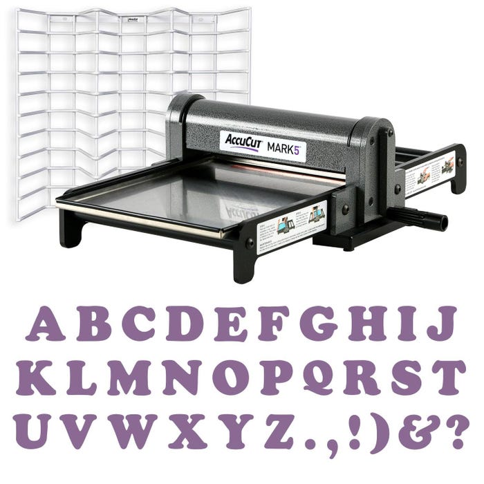 AccuCut Mark 5 Alphabet Starter Set, Carefree, 4 Inch Dies, Set of 32