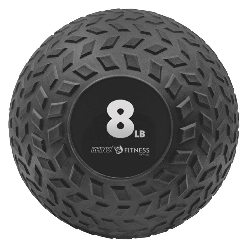 Champion Sports Rhino Fitness Slam Ball, 8 Pounds, 9 Inch Diameter, Black, Item Number 2096713