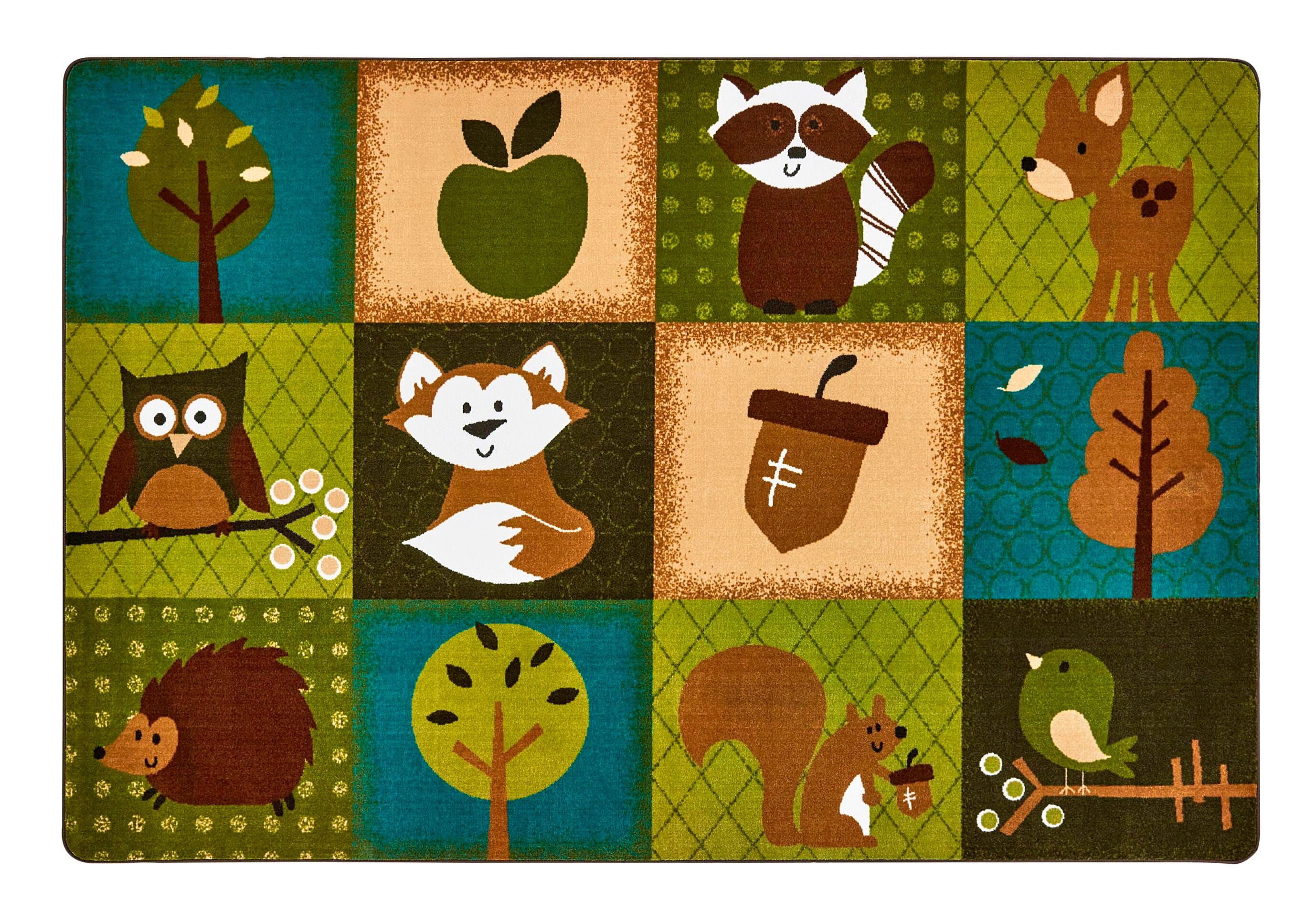 Carpets for Kids KIDSoft Nature Friends Toddler Carpet, Rectangle 4002232