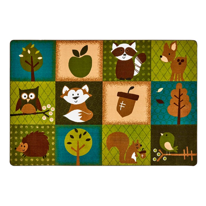 Carpets for Kids KIDSoft Nature Friends Toddler Carpet, Rectangle