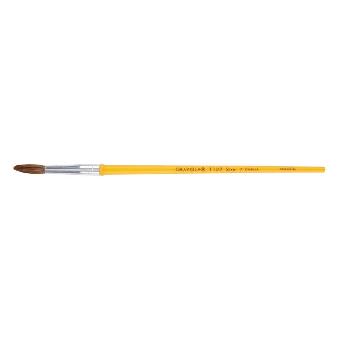 Crayola Camel Hair Watercolor Brush, Round, Short Handle, Size 7