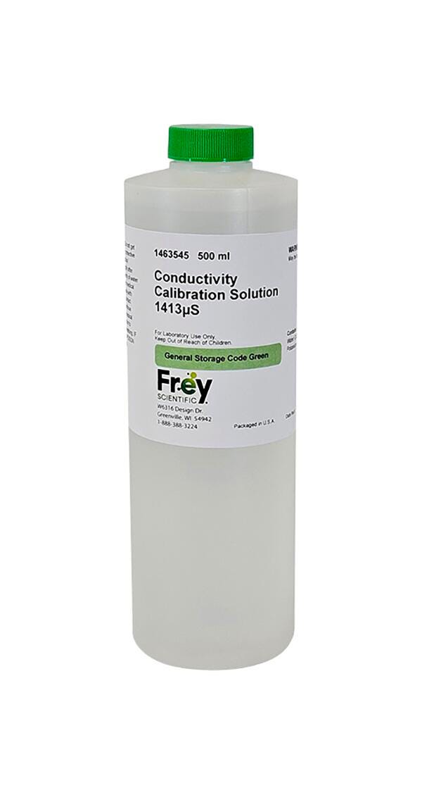 Frey Scientific Conductivity Calibration Solution, 1413uS, 500 mL, Item Number 1463545