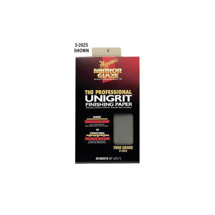Meguiars Unigrit Finish Sandpaper, 9 x 5-1/2 Inches, 2500 Grit, Pack of 25