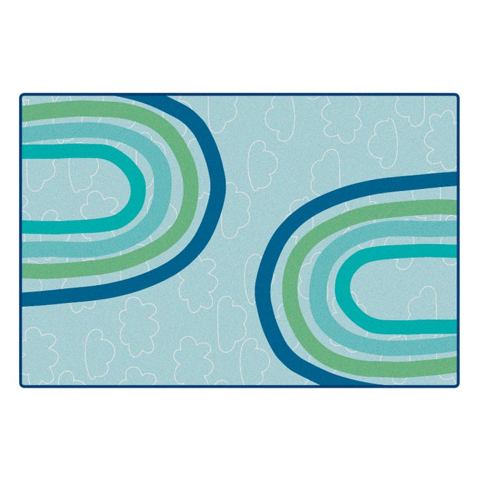 Carpets for Kids KIDSoft Large Rainbows, Rectangle