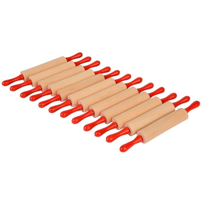 Marvel Education Wooden Rolling Pin, 7 Inches, Pack of 12