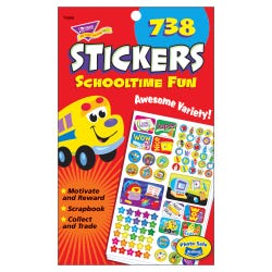 Trend Enterprises Schooltime Fun Sticker Pad, 738 Stickers, Item Number 1597421