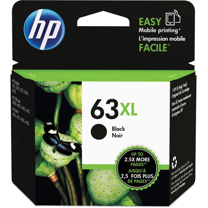 HP 63XL Ink Cartridge, F6U64AN, Black