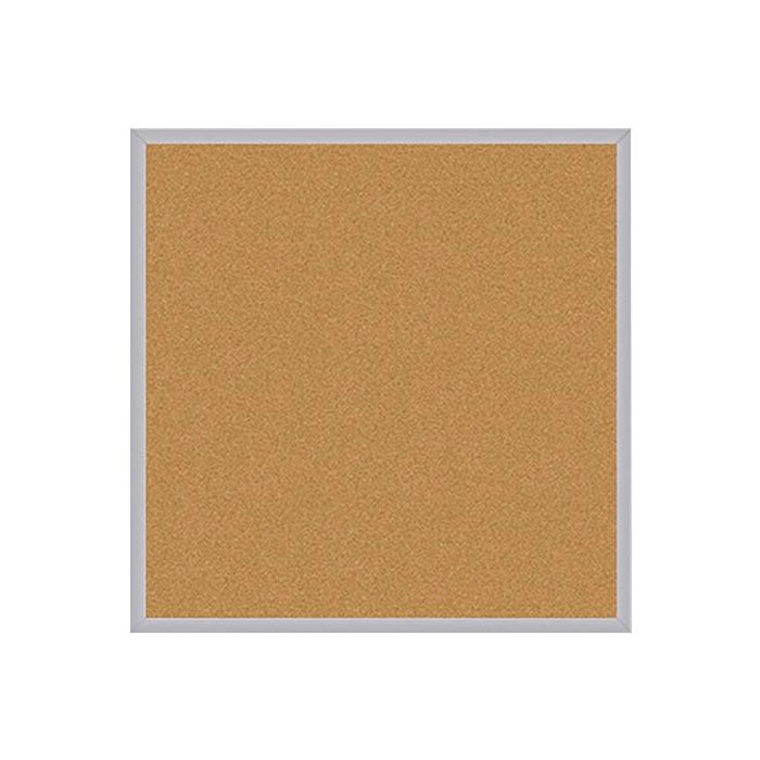 Ghent Natural Cork Bulletin Board with Aluminum Frame, 4 x 4 feet