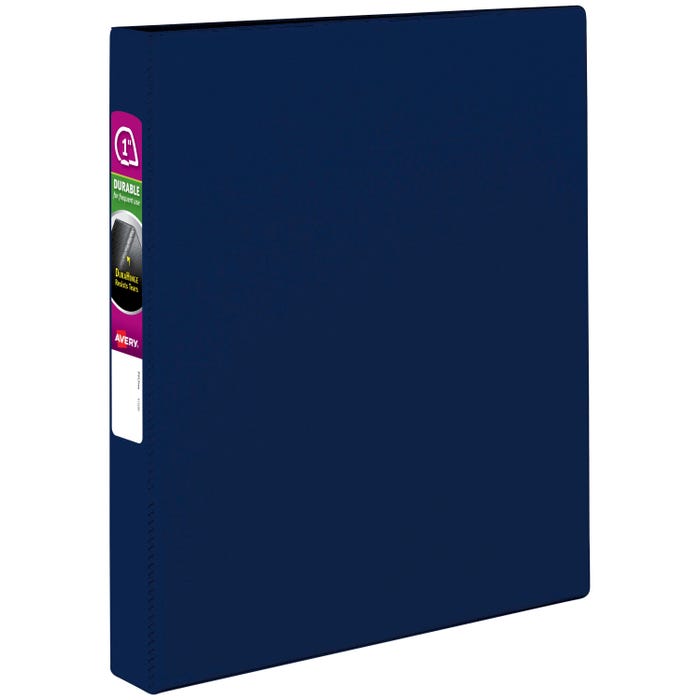 Avery Durable Binder, 1 Inch Slant Ring, Blue