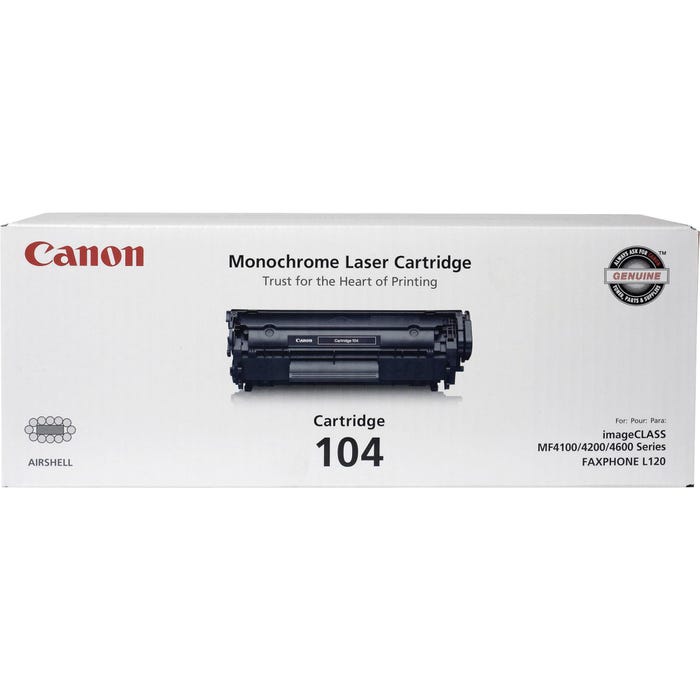 Canon Ink Toner Cartridge, Cartridge 104, Black
