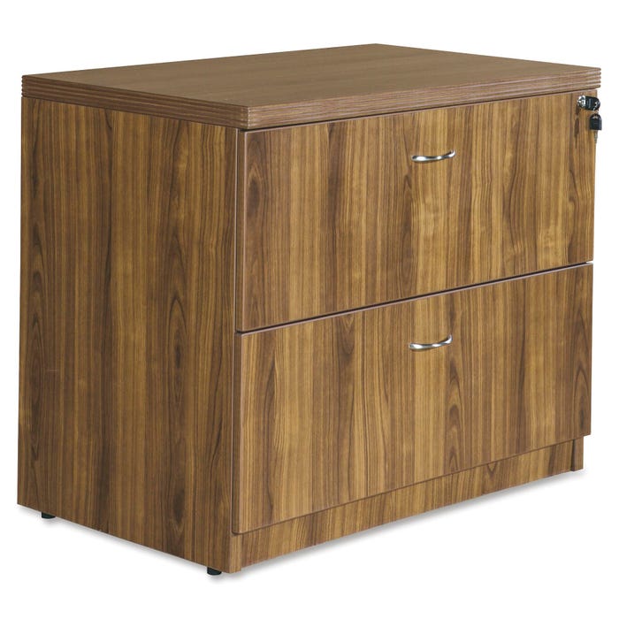 Lorell Chateau Series Walnut Lateral Filing Cabinet, 35-1/2 x 22 x 30 Inches