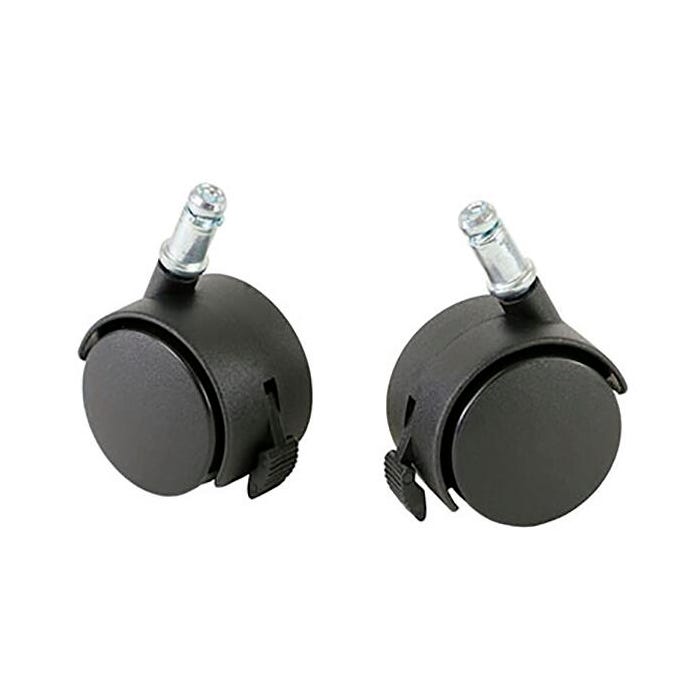 CanDo Ball Chair Replacement Locking Casters, Black, Set of 2
