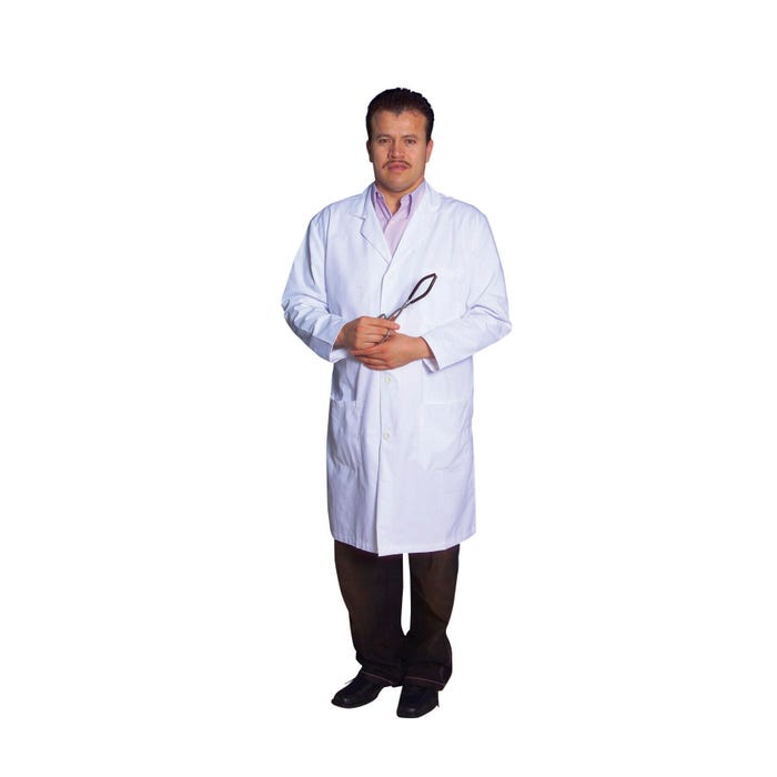 United Scientific Men's Lab Coat, Size 44, Large