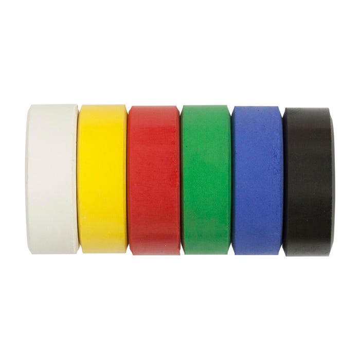 Jack Richeson Tempera Cake Refills, Large Size, Assorted Primary Colors, Set of 6