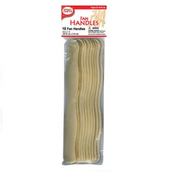 Pepperell Braiding Wooden Fan Handles, Natural Wood, 8 Inch, Pack of 10