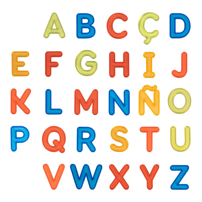 Miniland Translucent Uppercase Letters, Set of 76