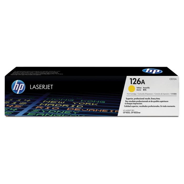 HP 126A Ink Cartridge, CE312A, Yellow