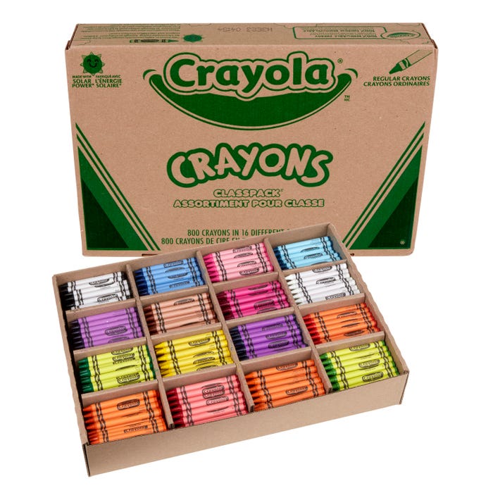 Crayola Crayons Classpack, Assorted Colors, Set of 800