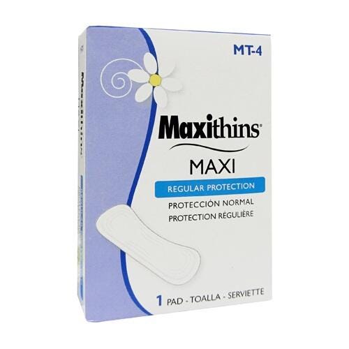 Image for Hospeco Maxithins Maxi Pads, Regular, No 4, Pack of 250 from School Specialty