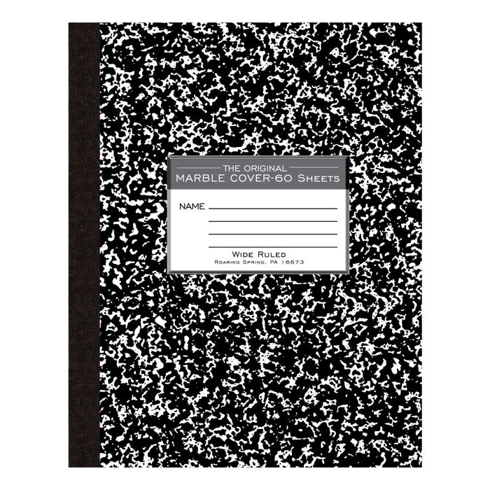 Roaring Spring Tape Bound Composition Book, 9-3/4 x 7-1/2 Inches, 60 Sheets